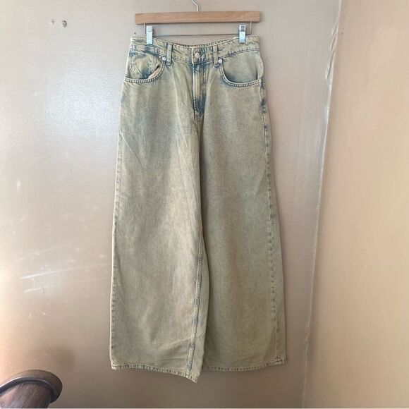 NEW Free People We The Free Jeans Waterfalls baggy wide leg denim pants 26 - Picture 11 of 12